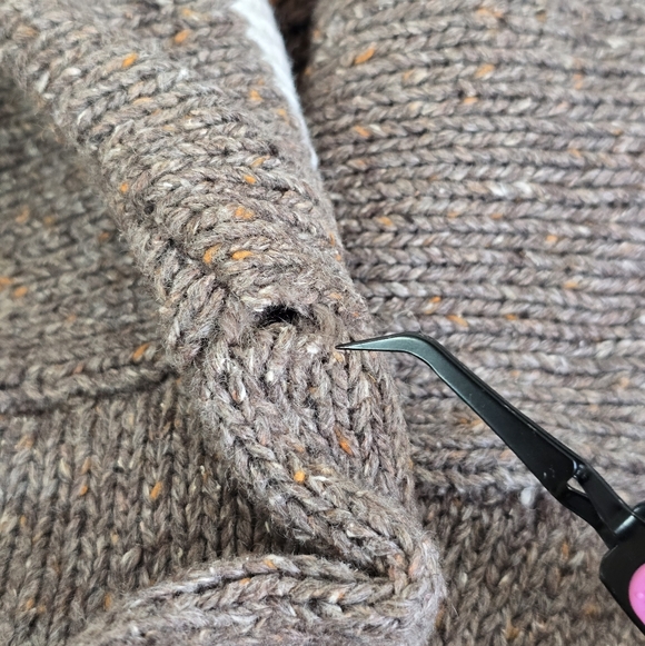 *VTG* BELLE POINTE Knit Horse Sweater, Vintage Horse Zip Up Sweater (3 HOLES) - Picture 9 of 14